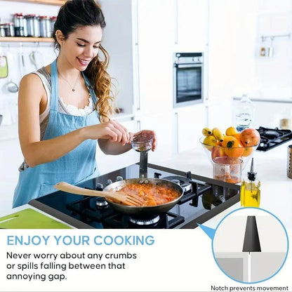 Bande d'étanchéité en silicone pour la protection de la cuisinière et du comptoir de cuisine – Anti-huile et anti-éclaboussures