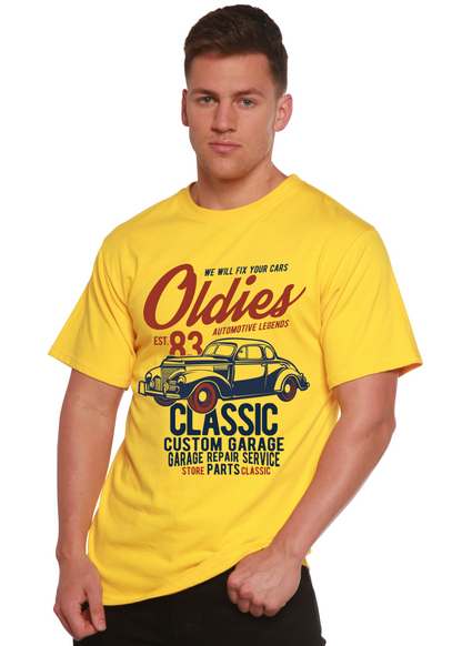 T-shirt à manches courtes Oldies Spun Bamboo® en viscose de bambou/coton biologique pour homme avec motif graphique