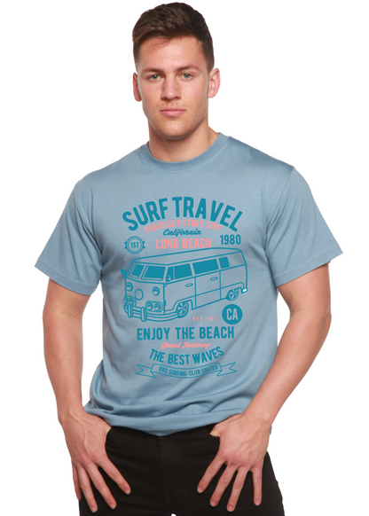 T-shirt graphique à manches courtes en bambou viscose/coton bio Surf Travel Spun Bamboo® pour homme