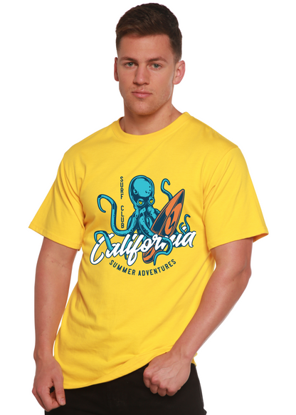 T-shirt graphique à manches courtes en bambou-viscose/coton biologique pour homme California Summer Adventures