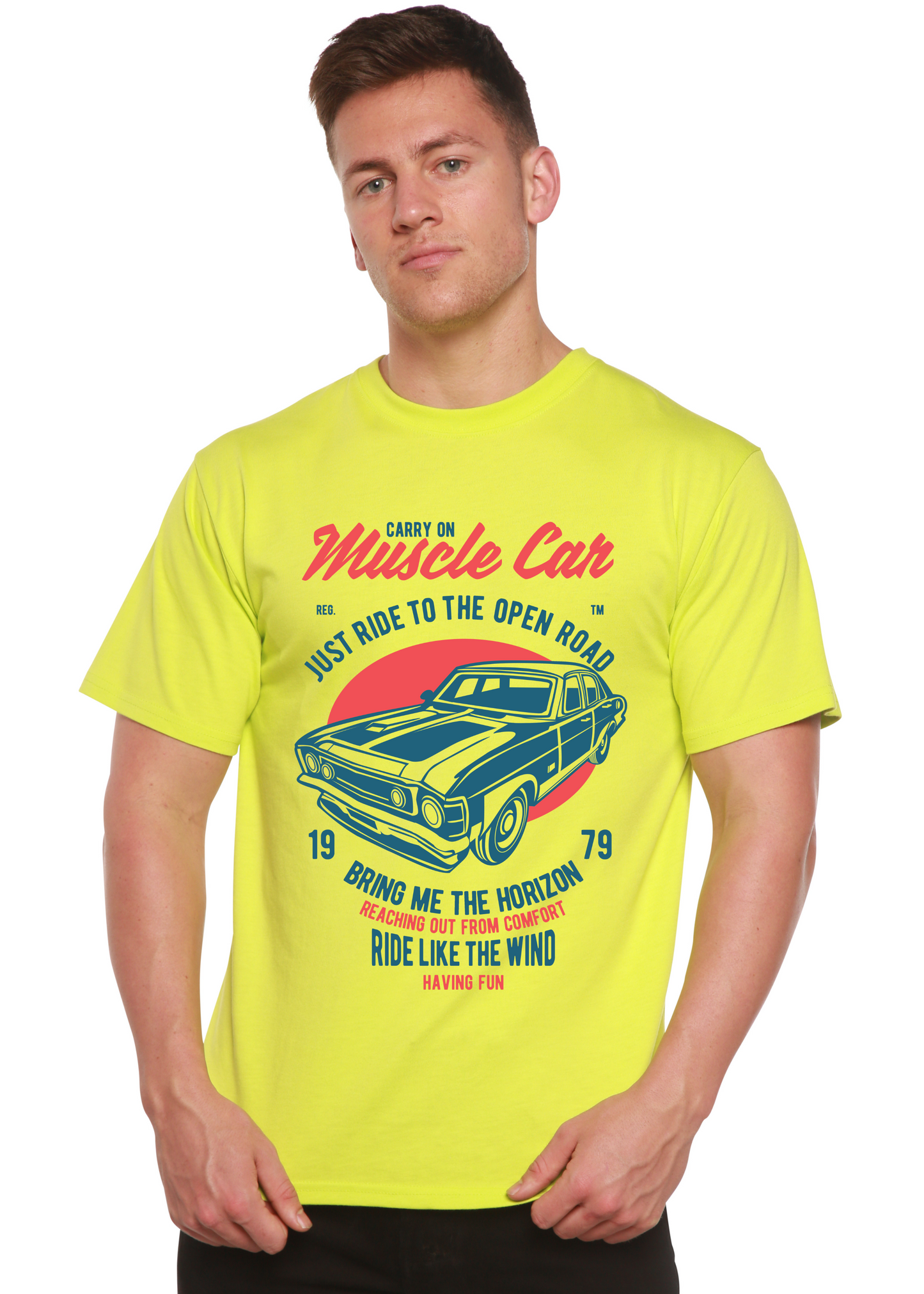 T-shirt à manches courtes Muscle Car Spun Bamboo® en viscose de bambou/coton biologique pour homme