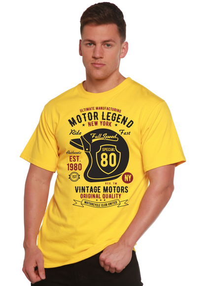 T-shirt graphique à manches courtes en viscose de bambou/coton biologique Motor Legend pour homme