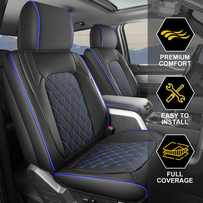 Housses de siège de camion Umbrauto compatibles avec Silverado et Sierra, bleu