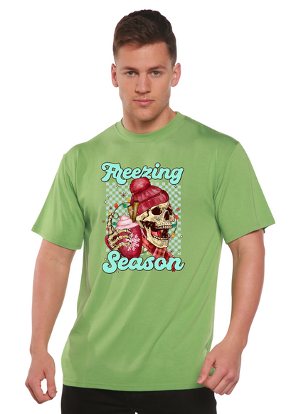 T-shirt graphique unisexe à manches courtes en bambou-viscose/coton biologique Freezing Season