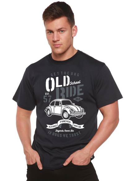 T-shirt graphique manches courtes Old School Ride Spun Bamboo® pour homme en viscose de bambou/coton biologique