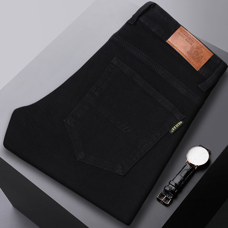 Jean décontracté taille mi-haute stretch slim tout-assorti