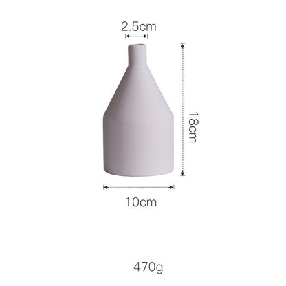 Morandi Color Nordic Style Creative Ceramic Dry Flower Vase Living Room Flower