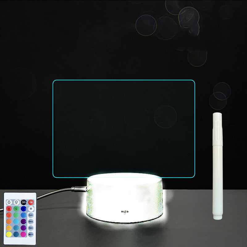 Tableau de messages manuscrits en acrylique 3D avec lumière LED