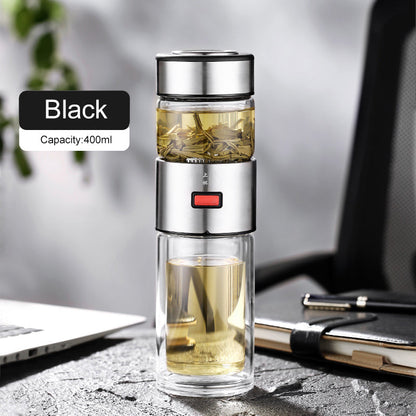 Car Tea And Water Separation Glass Portable Gift Box Set