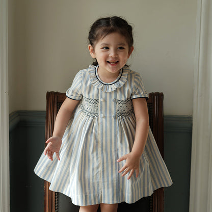 Robe en coton haut de gamme à manches courtes pour filles
