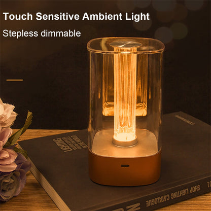 Nouvelle Lampe d'Ambiance LED Tactile Rechargeable USB Protection des Yeux Lampe de Chevet pour Chambre Bar Restaurant Décoration Jardin Veilleuse Décoration Intérieure