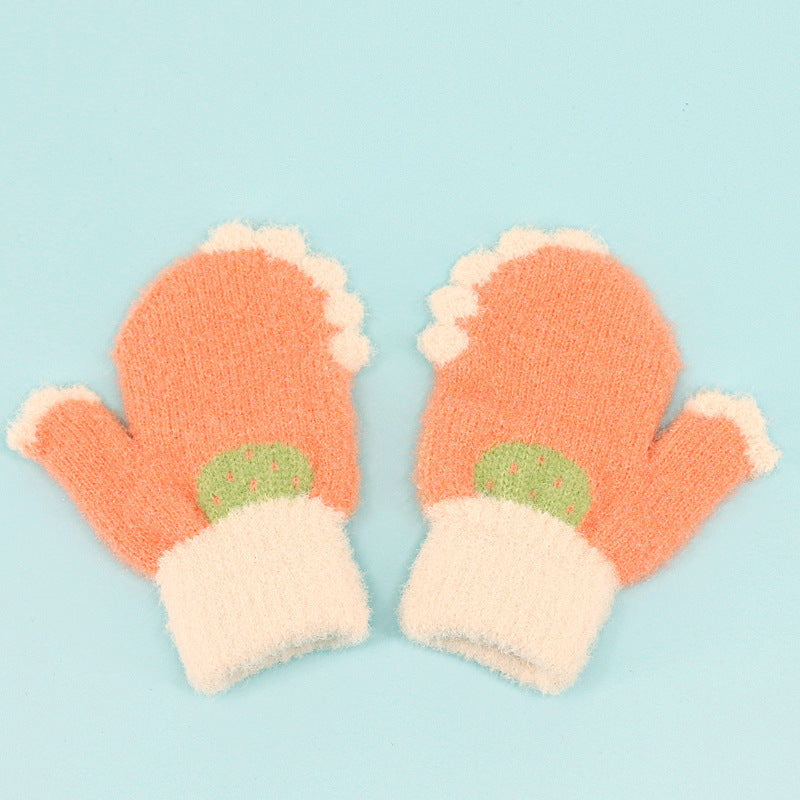 Gants d'hiver en laine pour enfants pour la chaleur