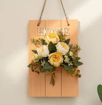 Wall mounted decorative board-yellow peony and chrysanthemum-1 piece-carton