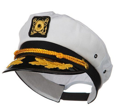 Wall2Wall Captains Yacht Sailors Hat Snapback Adjustable Sea Cap Navy Costume Accessory (1 Pc)