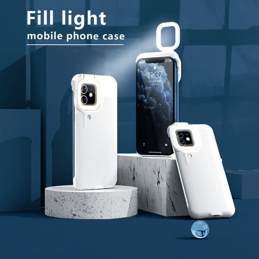 Funda para teléfono con luz de relleno de belleza, funda iluminada para selfies