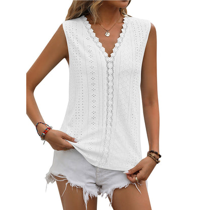 Women's Lace V-Neck Hollow Vest