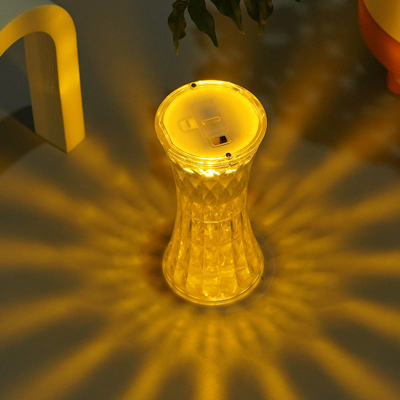 Petite lampe décorative créative en cristal à taille fine pour une atmosphère chaleureuse