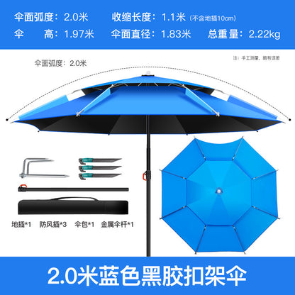 All-Weather Angler's Umbrella – Heavy Duty Fishing & Outdoor Shelter