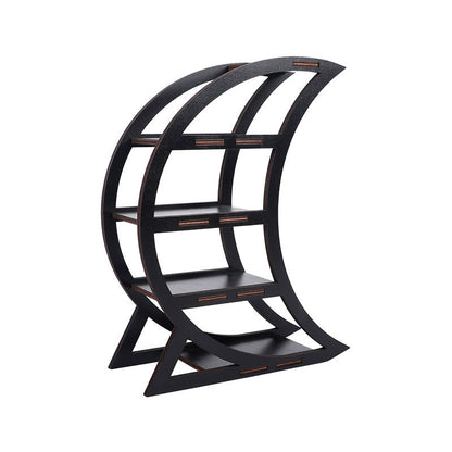Estante decorativo de mesa en forma de media luna