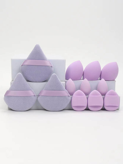 Lot de 12 éponges de maquillage – Houppettes, mini-coussins, éponges beauté pour tous les usages