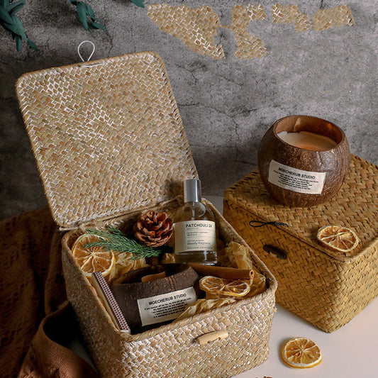 Coffret cadeau bougie parfumée noix de coco pour la Saint-Valentin