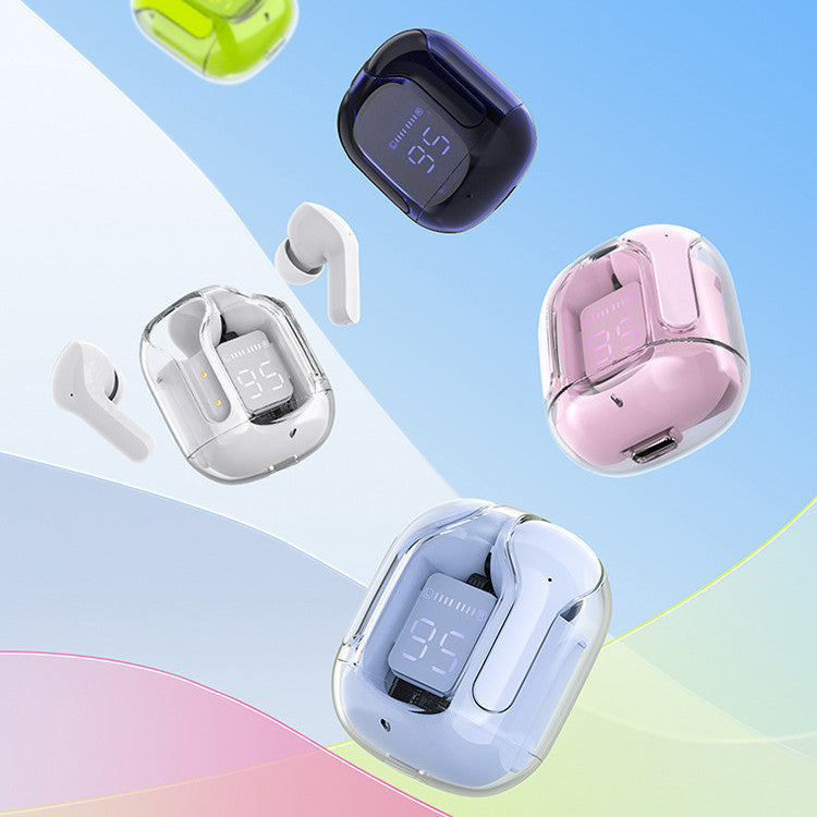 Mini auriculares inalámbricos Bluetooth con pantalla digital LED de alimentación