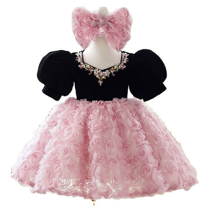 Robe de princesse parapluie douce française pour filles