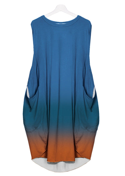 Mid-length Plus Size Printed Sleeveless Dress