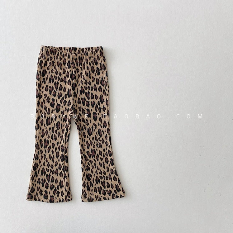 Loebear Crawler Primavera y Otoño Nueva Ropa de Niños Pantalones Acampanados a Cuadros para Niñas