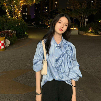 Women's Blue Striped Blouse