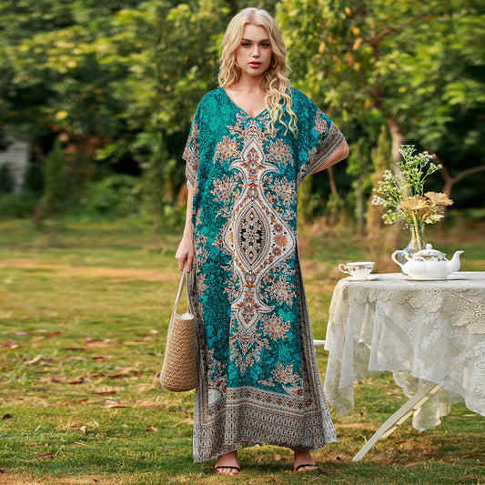 Robe ample grande taille pour femme du Moyen-Orient, idéale pour la plage