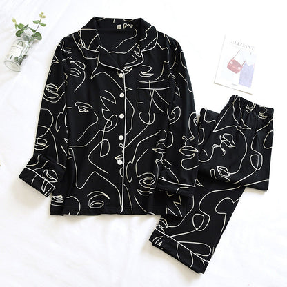 Thin Cardigan Plus Size Cotton Lapel Home Service
