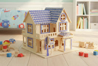 Puzzle 3D en bois - Modèle de maison (Villa Égéenne)