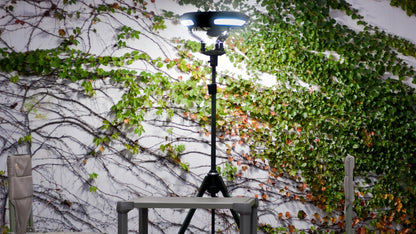 TRU De-LIGHT Multipurpose Solar LED Light with Bluetooth Speaker – Garden & Camping with Tripod & Carry Bag