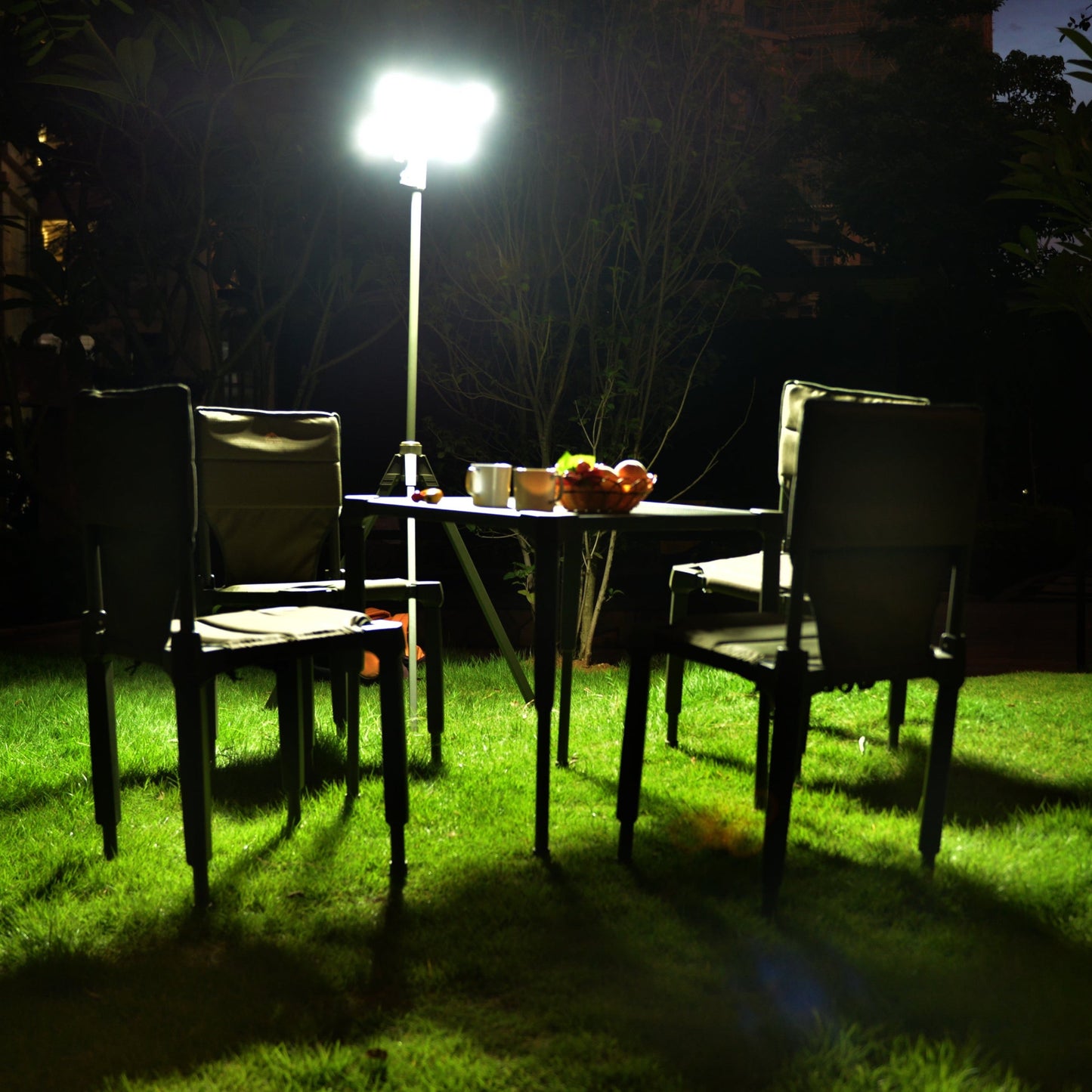 TRU De-LIGHT WHITENIGHT Multipurpose Solar/AC/DC Light – Garden & Camping with Tripod & Carry Bag