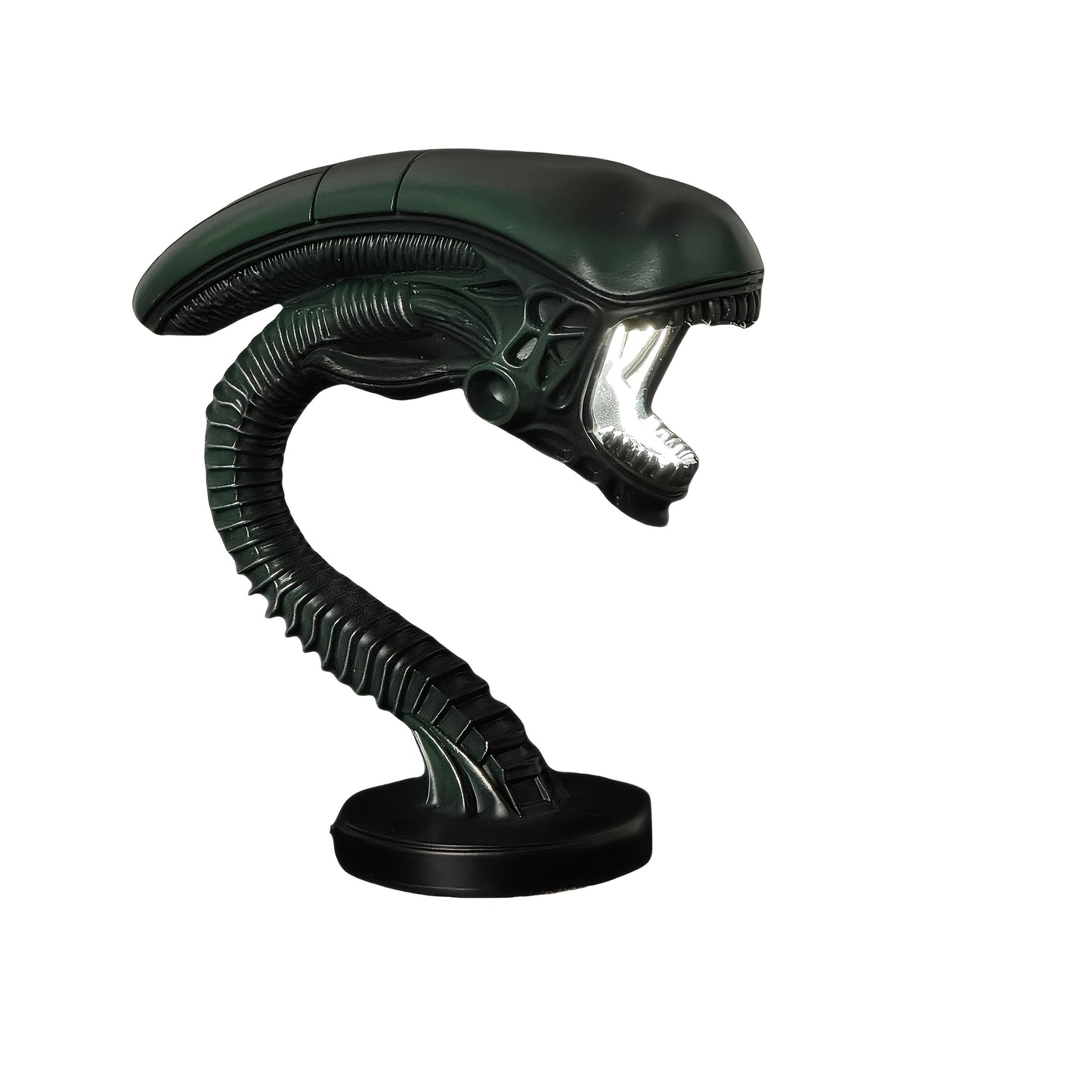 Lampe de bureau USB tête d'extraterrestre – Veilleuse de science-fiction en résine pour chambre, bureau et décoration d'Halloween