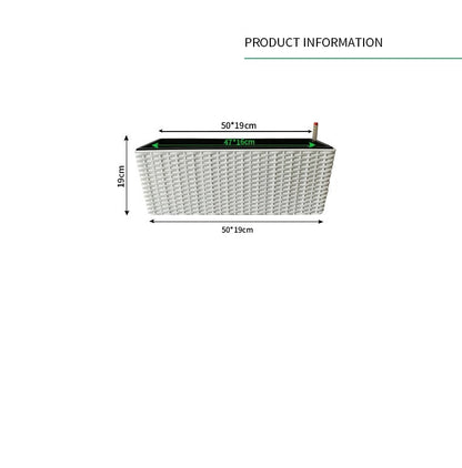 Balcony Rattan Long Flower Pot Automatic Water Feeding Lazy Flower Pot Large Planting Basin