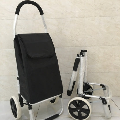Aluminum Alloy Shopping Cart Pull Rod Folding Cart