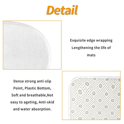 31.5x20in Flannel Non-slip Floor Mats Three-piece Set