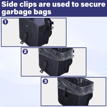Poubelle, poubelle pliable, sac poubelle suspendu pliable pour siège de voiture, 7,5 litres