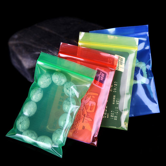 Petit sac en plastique auto-adhésif coloré