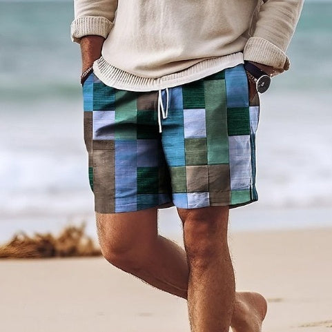 Short de plage hawaïen mode respirant pour l'été, imprimé 3D, décontracté