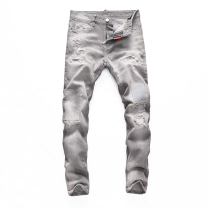 Grey Hong Kong Feng Shui Wash Slag Men's Jeans