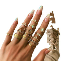 Vintage Carved  Joint Ring Set