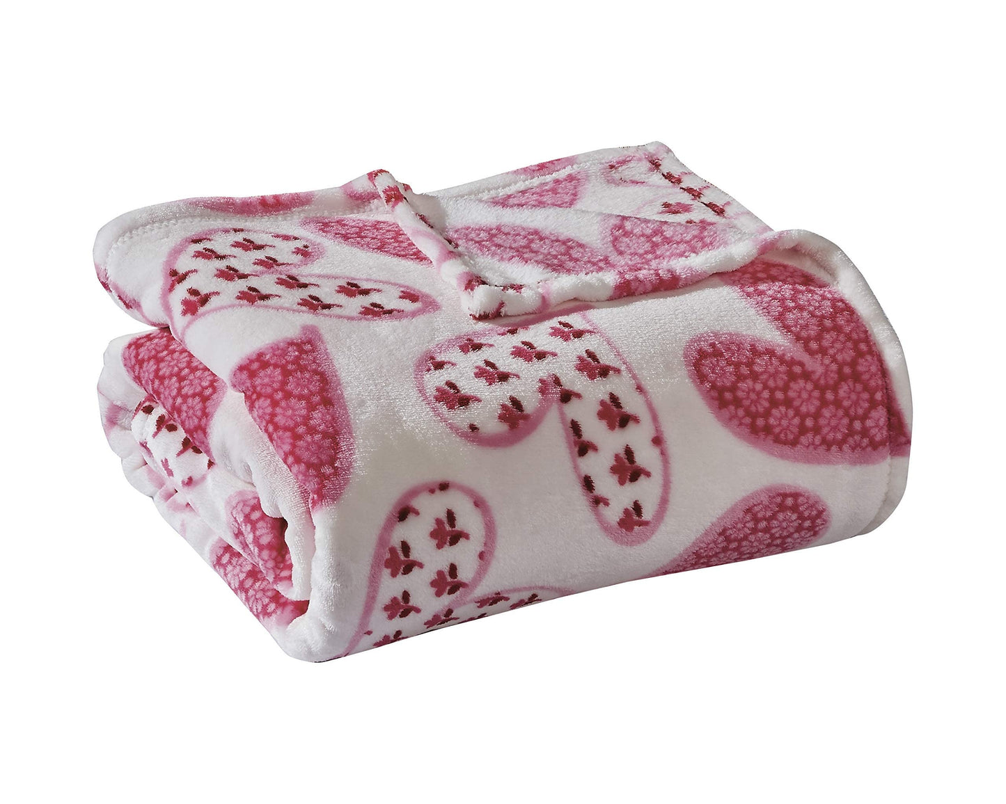 FAITH, HOPE, LOVE HOME DÉCOR Heart Throw Blanket – Ultra Soft Microplush 50"x60" | Cozy Love Theme Gift for Couch, Bed, Travel | Washable