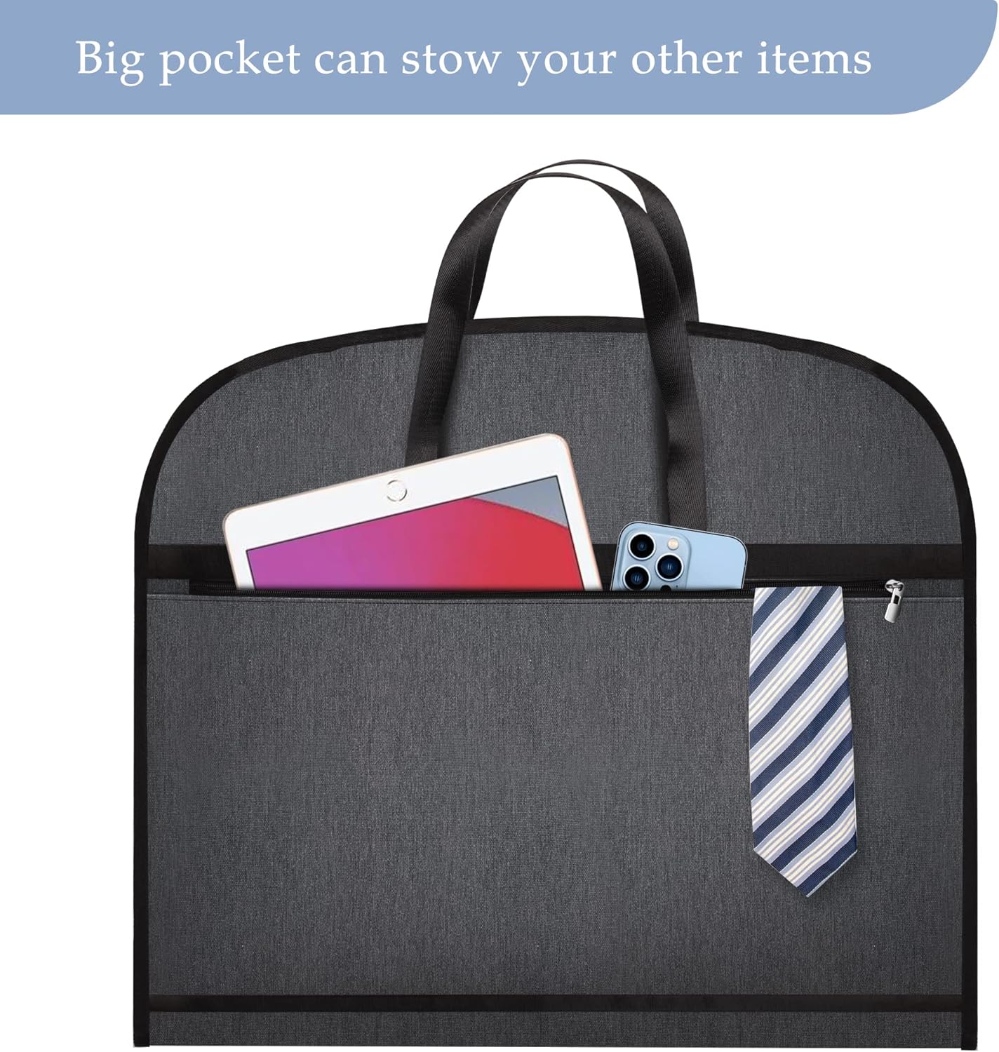 Waterproof Foldable Garment Bag Oxford Travel Suit Cover with Pocket