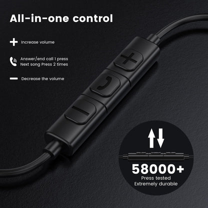 Écouteurs Stéréo HiFi USB-C - Casque Filaires Intra-Auriculaires avec Micro et Contrôle du Volume