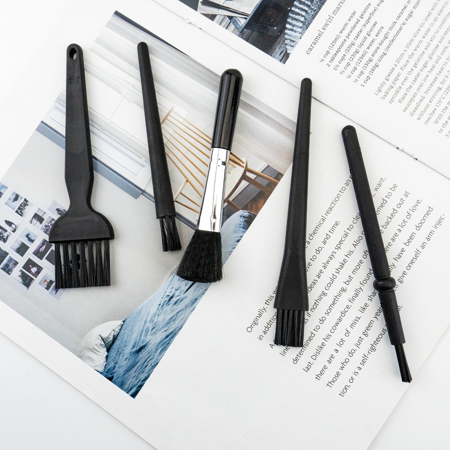 Pcs Mini Keyboard Cleaning Brushes Kit, Pp Handle Nylon Anti Static Electronic D