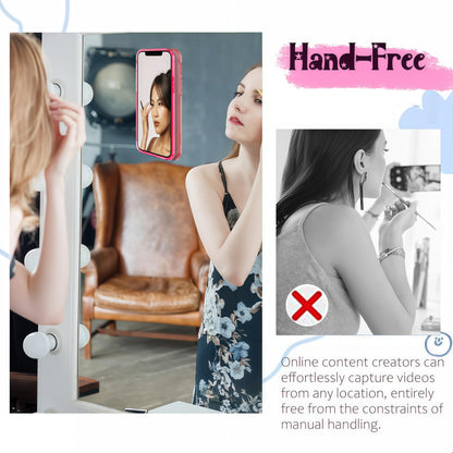 Soporte de teléfono con ventosa — Soporte de agarre adhesivo manos libres para selfies, videos y espejo