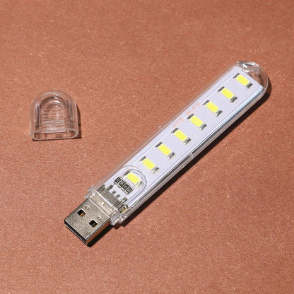 LED Light Stick 4 Pack — Portable 8-Bead White Night Light for Power Bank, Power